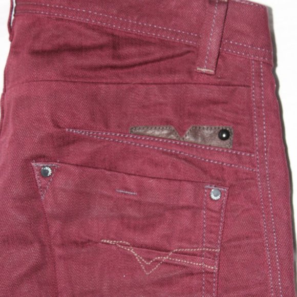 Diesel Darron Dark Red Jeans - Picture 6 of 9